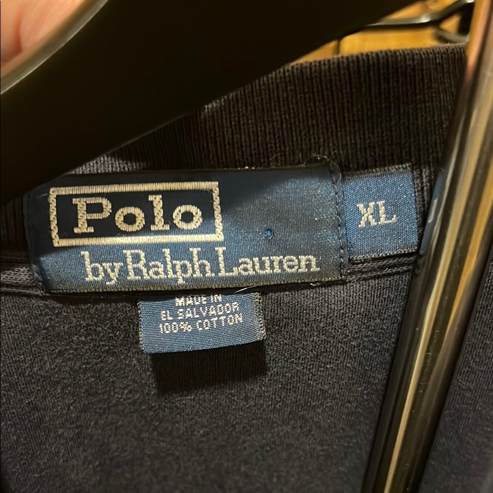 Polo by Ralph Lauren Men's Dark Blue Polo with Red Emblem - Picture 2 of 7